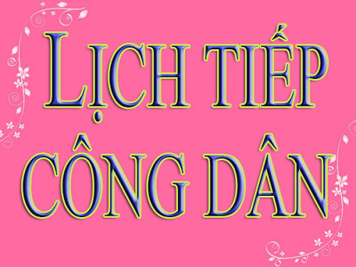 Lịch tiếp công dân giải quyết khiếu nại, tố cáo năm học 2018 - 2019