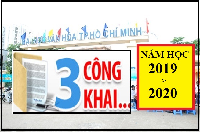 BA CÔNG KHAI NĂM HỌC 2019 - 2020